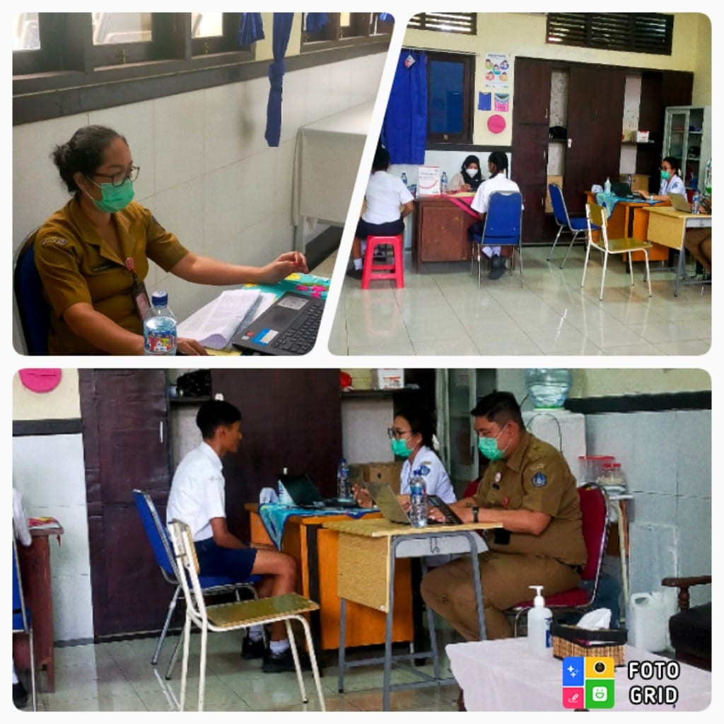 Kegiatan pemeriksaan berkala SMP 1 Kuta, selasa tgl 5/5/2025